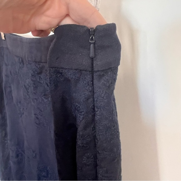 Brooks Brothers Embroidered Linen Maxi Skirt size 12 - Picture 3 of 12